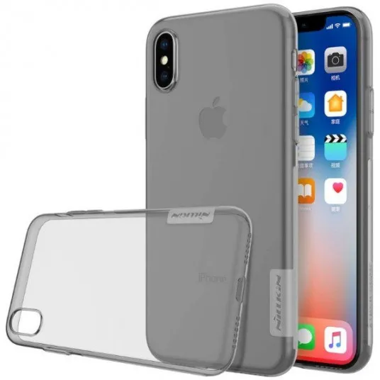 Husă Nillkin iPhone XS Max - Ultra thin TPU - Nature, Gri