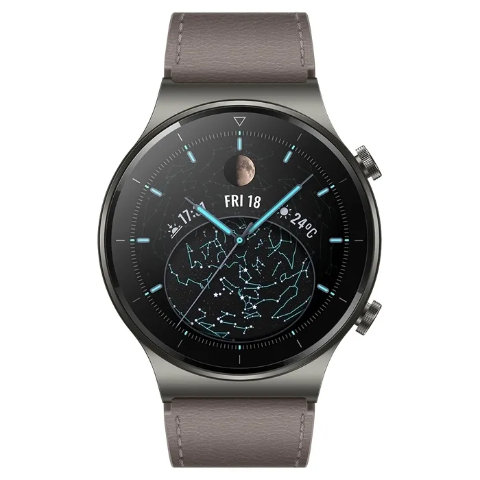 Ceas Sport / Antrenament Huawei Watch GT2 Pro, 46mm, Carcasă Titanium cu curea din piele