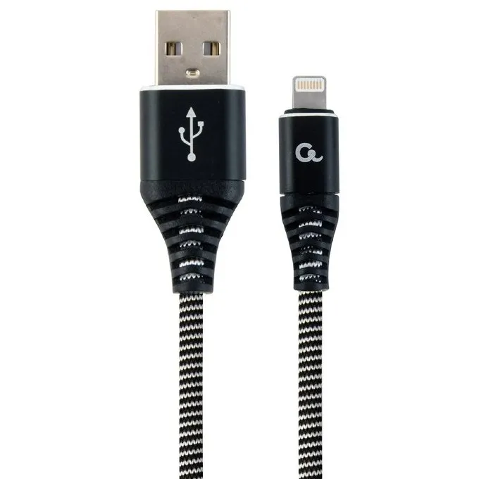 Cablu încărcare și sincronizare Cablexpert CC-USB2B-AMLM-2M-BW, USB Type-A/Lightning, 2m, Negru