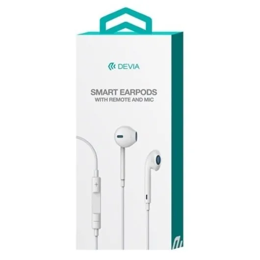 Căști Devia EarPods Earphone, Alb