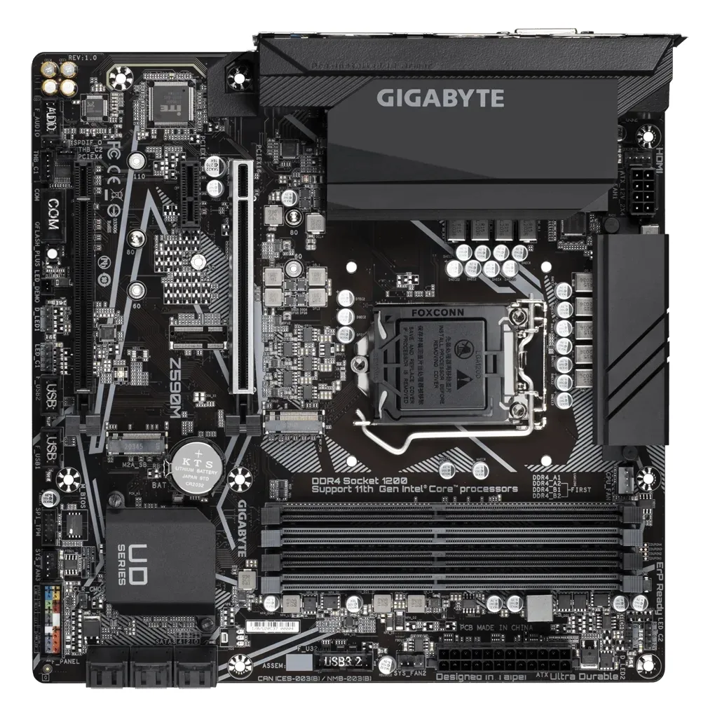 Placă de bază Gigabyte Z590M, LGA1200, Intel Z590, Micro-ATX