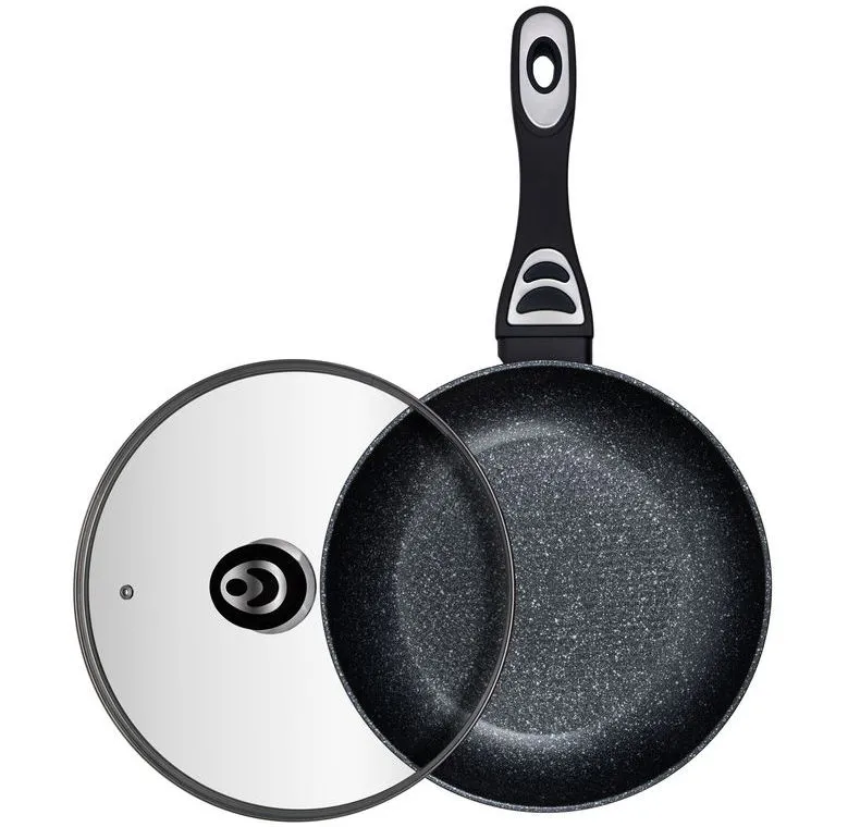 Tigaie RESTO 93152, 24cm, Negru