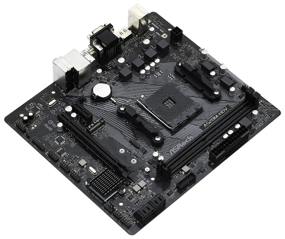 Placă de bază ASRock A520M-HDV, AM4, AMD A520, Micro-ATX