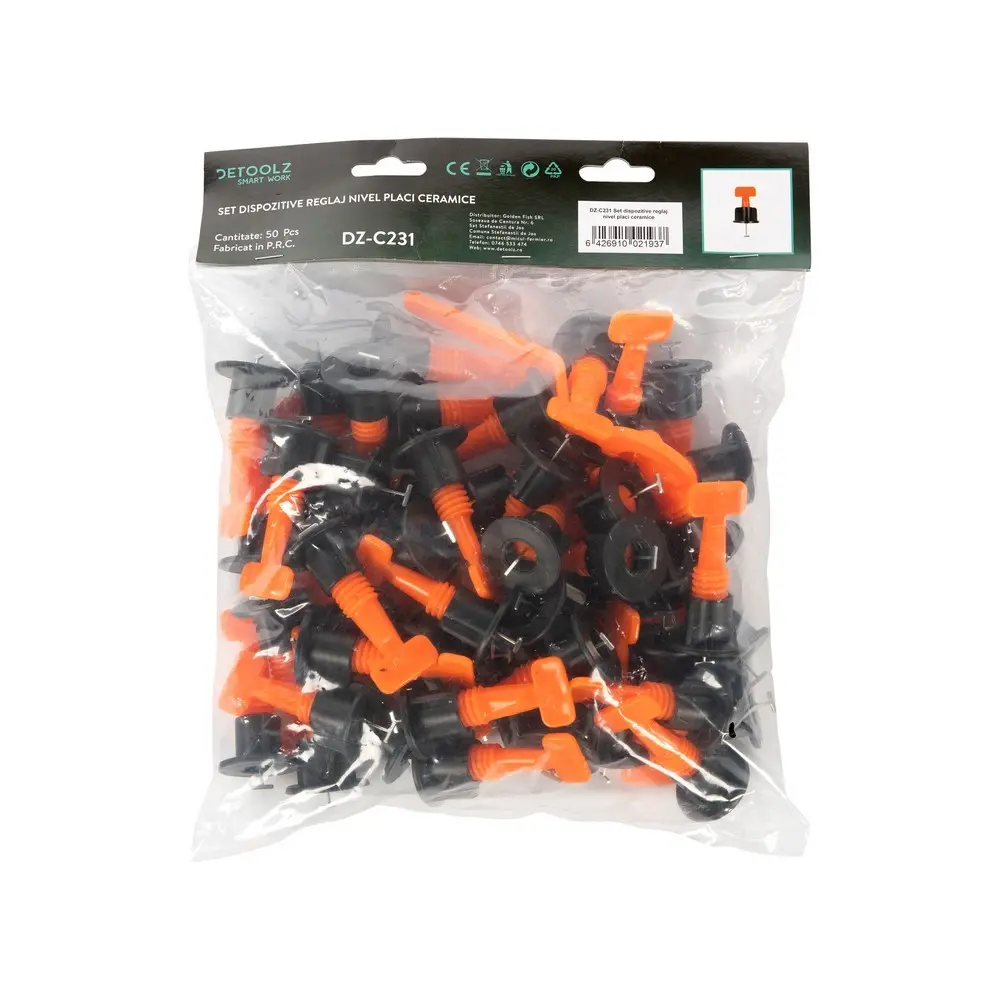 Set cleme reglaj nivel placi ceramice 50 pcs/buc