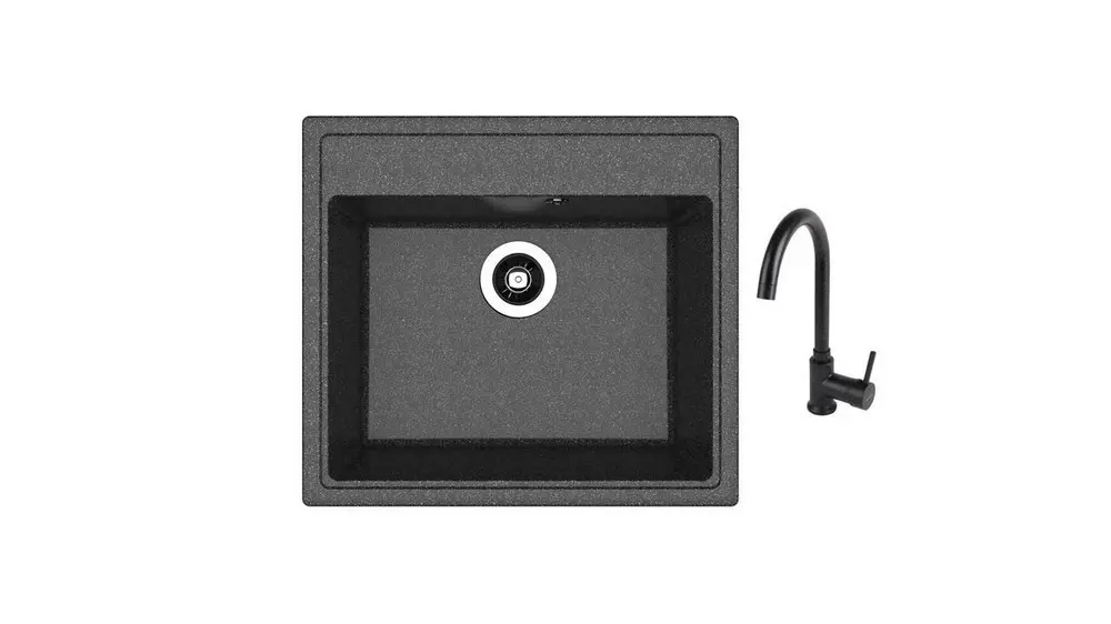 SET chiuveta Dr Gans Nika 570 + SanDonna F 7073 negru