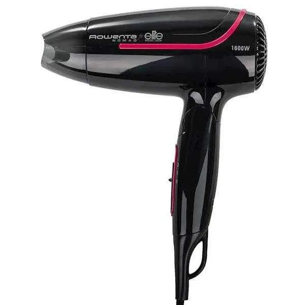 Uscător de păr compact Rowenta Nomad TN2300F1, 1600 W, Negru