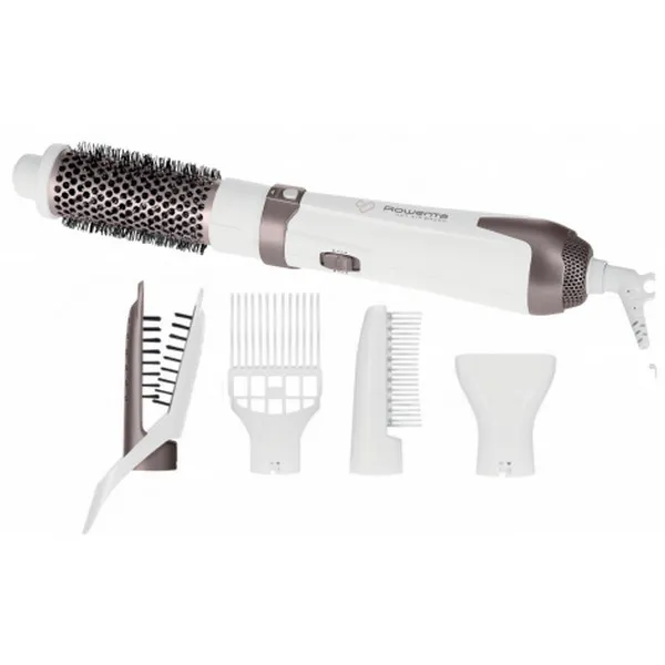 Uscător de păr-perie Rowenta Hot Air Brush CF7830F0, 1200 W, Alb