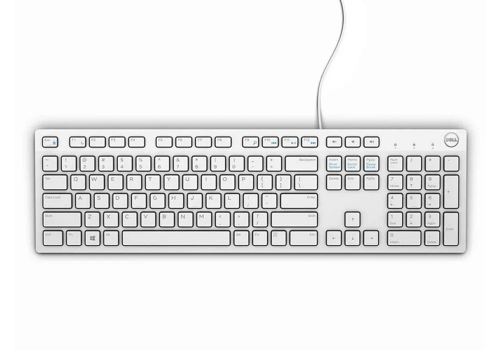 Tastatură DELL KB216, Cu fir, Alb