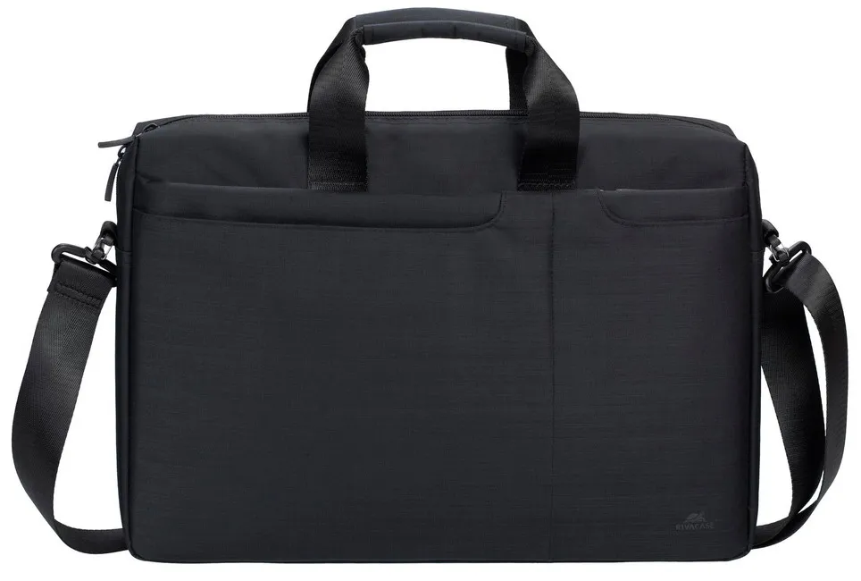 Geantă pentru Laptop RivaCase Biscayne, 15.6", Poliester, Negru