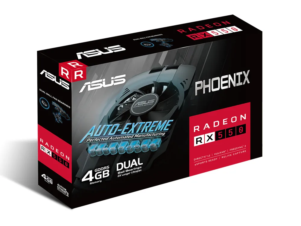 Placă Video ASUS PH-RX550-4G-EVO,  4GB GDDR5 128bit