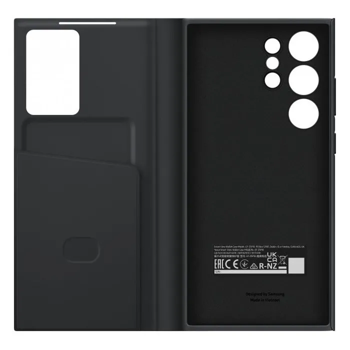 Husă Portmoneu Samsung Smart View for Galaxy S23 Ultra, Negru