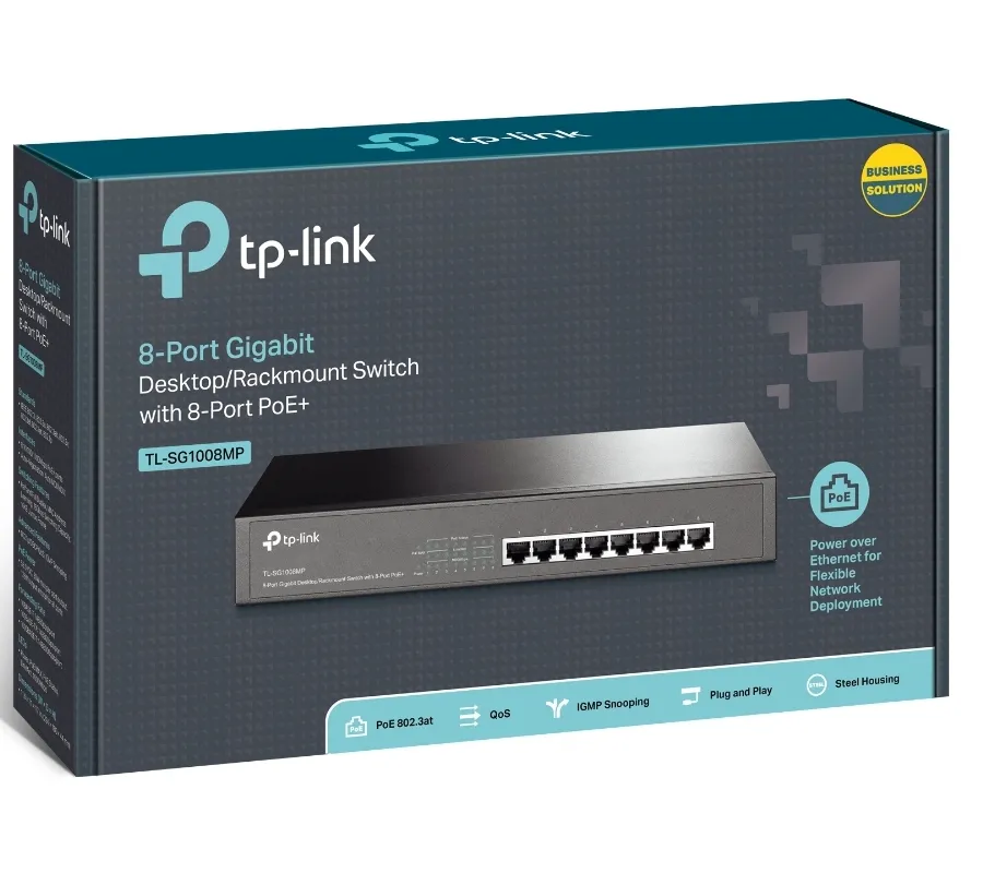 Comutator PoE TP-LINK TL-SG1008MP, 8x IEEE 802.3af/at