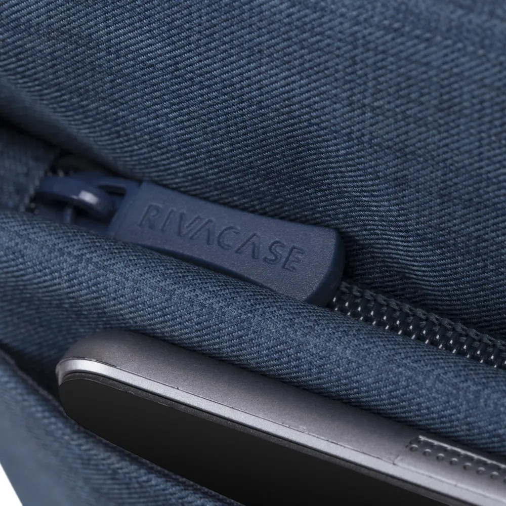 Geantă pentru Laptop RivaCase Biscayne, 15.6", Poliester, Albastru