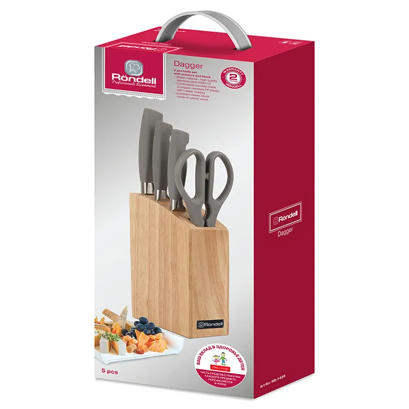 Set de Cuțite Rondell RD-1438, Grey