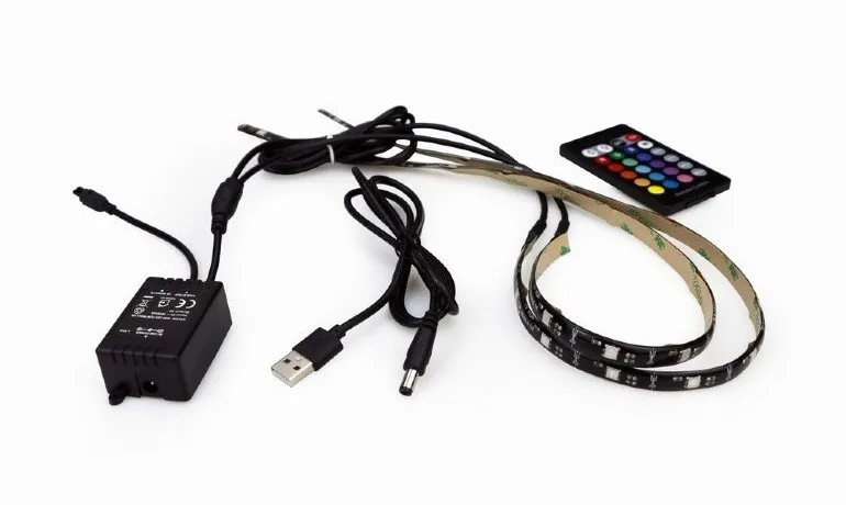 Bandă cu LED-uri Cablexpert LED-2SU-RGB50-01, Multicolor