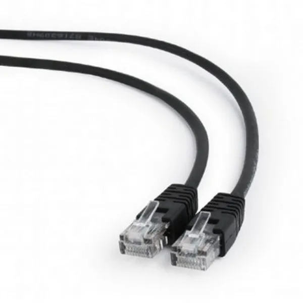 Patch cord Cablexpert PP12-0.5M/BK, CAT5e UTP, 0,5m, Negru