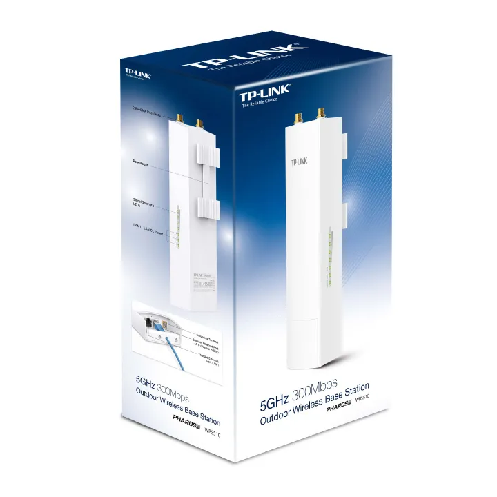 Punct de acces exterior TP-LINK WBS510, 300 Mbps, Alb