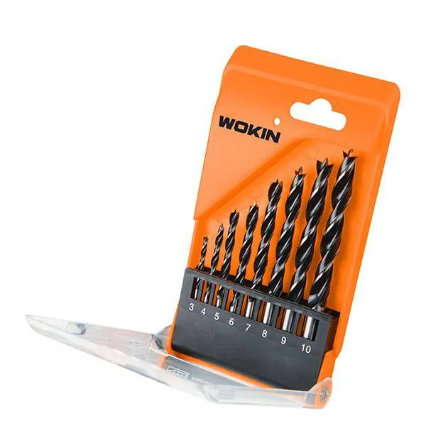 Set de 8 burghie pentru lemn WOKIN 3-10 mm 