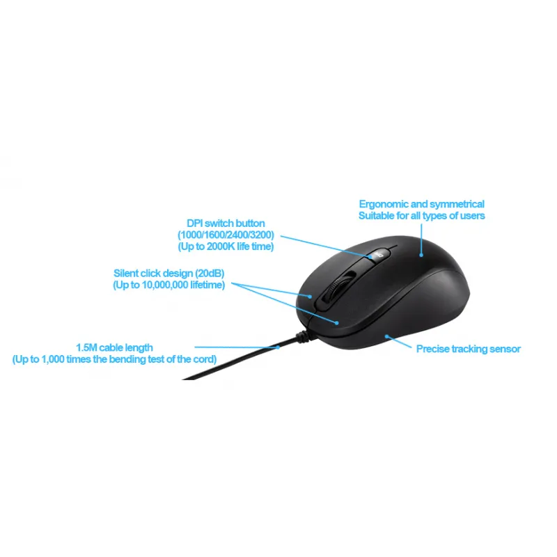Mouse ASUS MU101C Silent, Negru