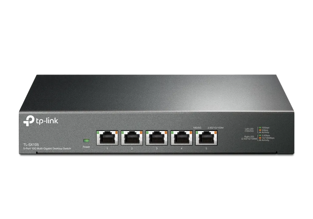 Switch de rețea TP-LINK TL-SX105, 5x 100/1000/2500/5000/10000 Mbps