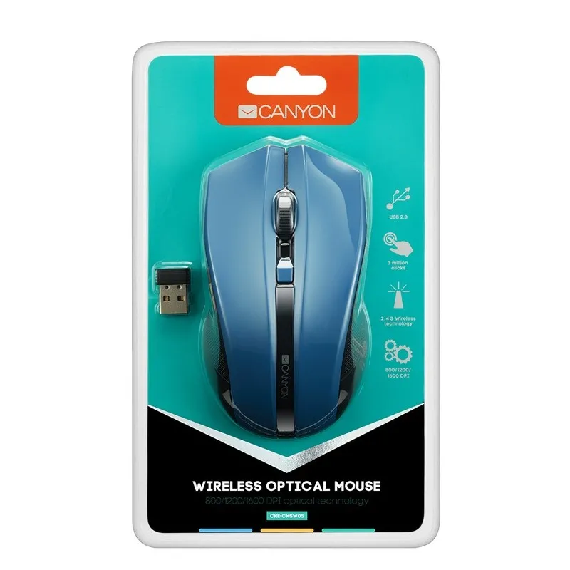 Mouse Wireless Canyon MW-5, Albastru