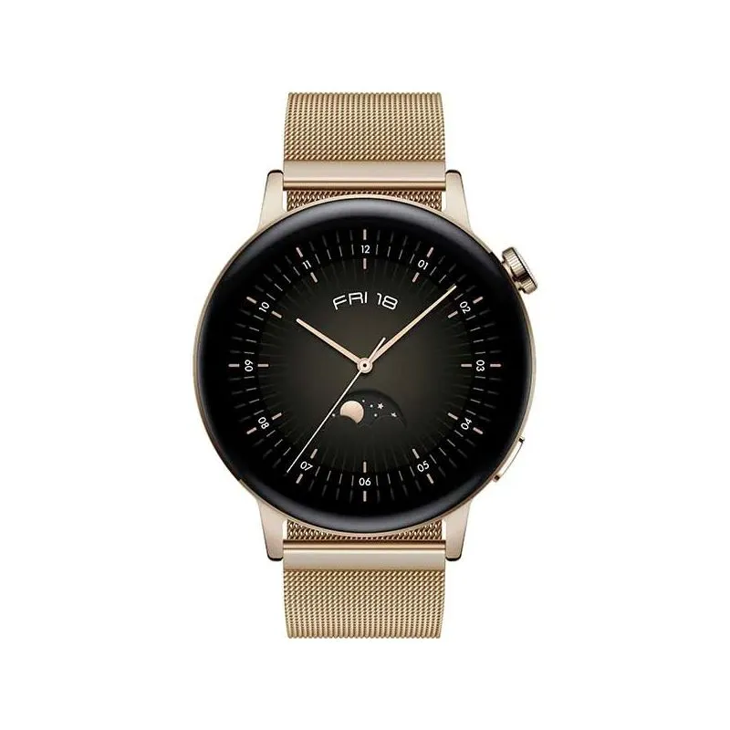 HUAWEI WATCH GT 3 42mm, Elegant Light Gold, Milanese Strap