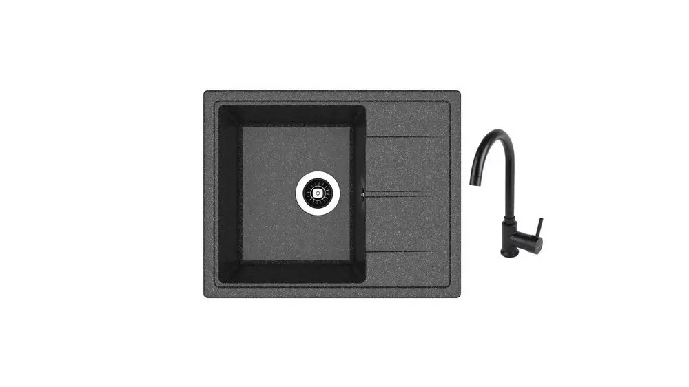 SET chiuveta Dr Gans Nika 580 + SanDonna F 7073 negru