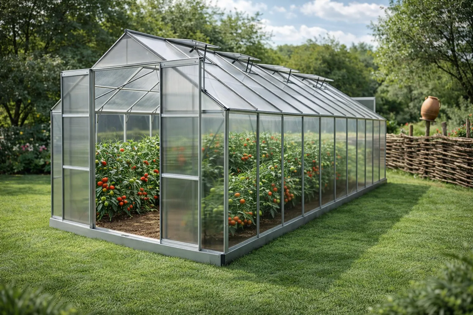 Sera de gradina TECHNOWORKER Policarbonat 63, 6x3,1x2,47 m