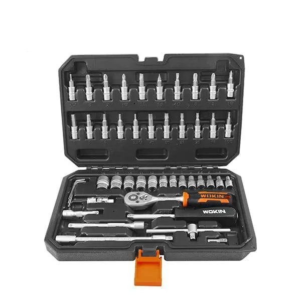 Set de 46 de chei tubulare WOKIN de 1/4 Cr-V (Industrial)