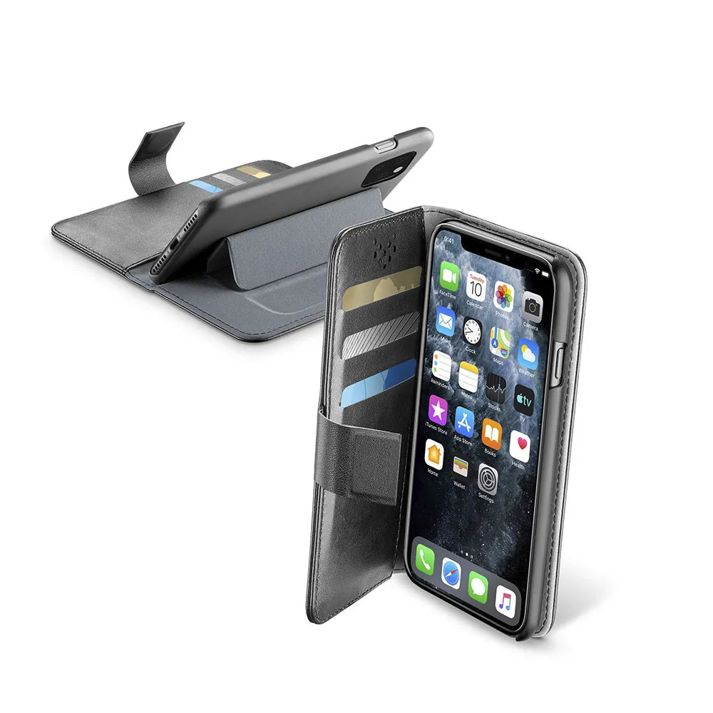 Husă tip carte Cellularline Book Agenda - iPhone 11 Pro, Negru