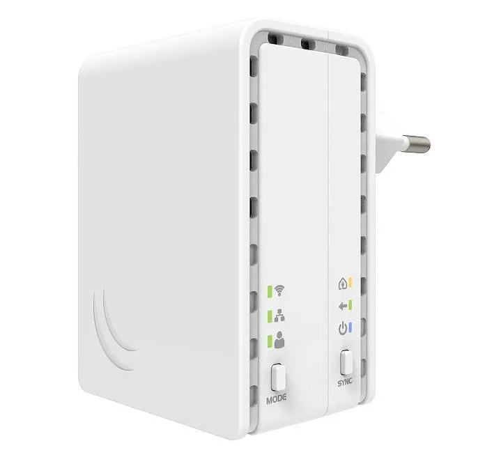 Powerline Adapter  MikroTik PL7411-2nD, până la 100 Mbps, Alb