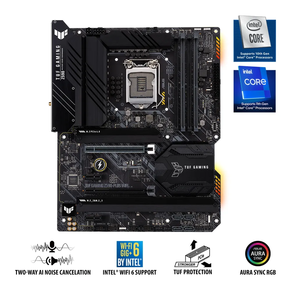 Placă de bază ASUS TUF GAMING Z590-PLUS WIFI, LGA1200, Intel Z590, ATX