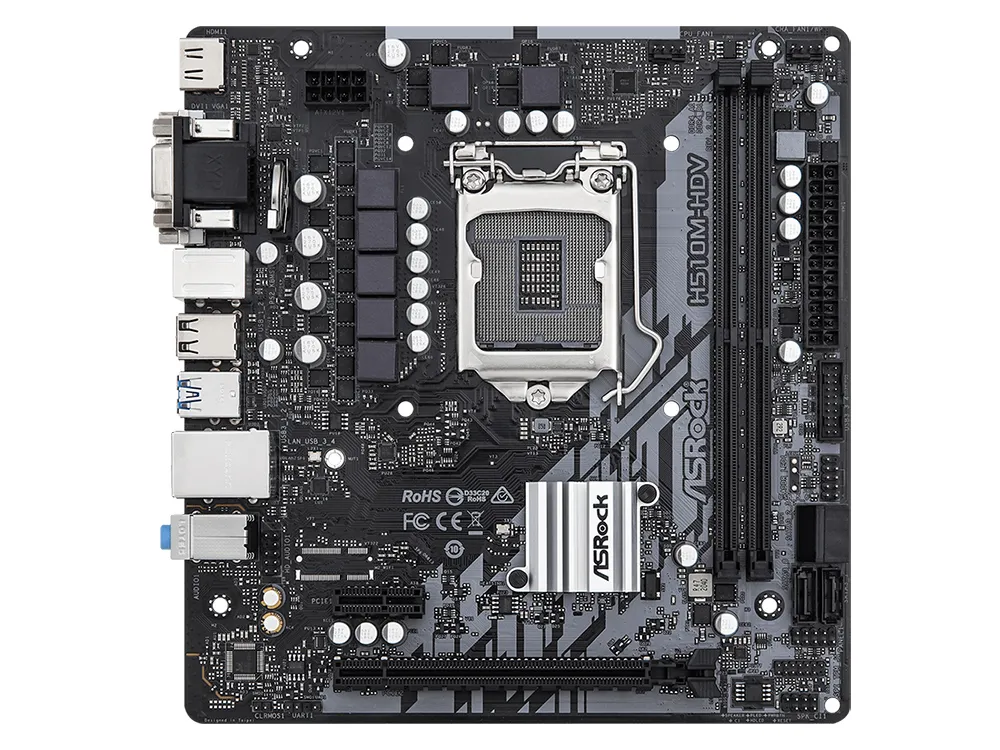 Placă de bază ASRock H510M-HDV R2.0, LGA1200, Intel H510, Micro-ATX