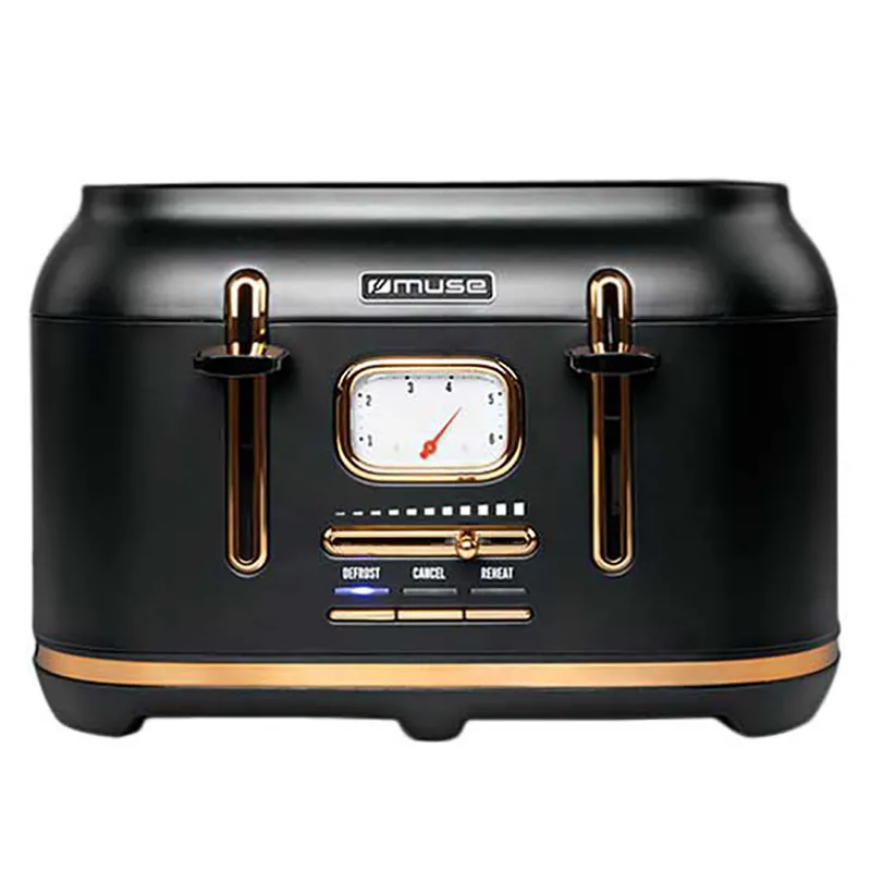 Toaster MUSE MS-131 BC, Negru | Auriu
