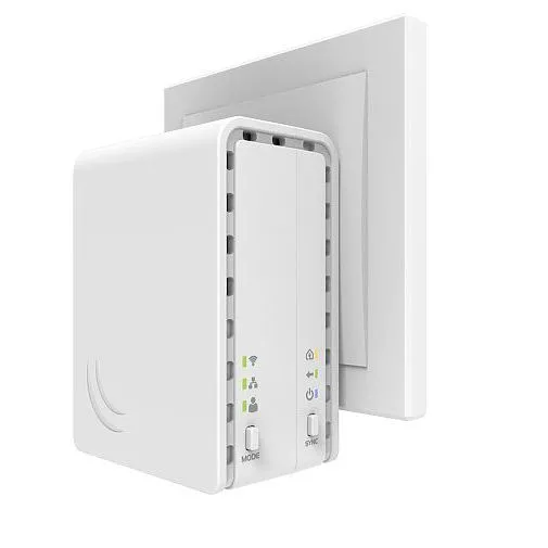 Powerline Adapter  MikroTik PL7411-2nD, până la 100 Mbps, Alb