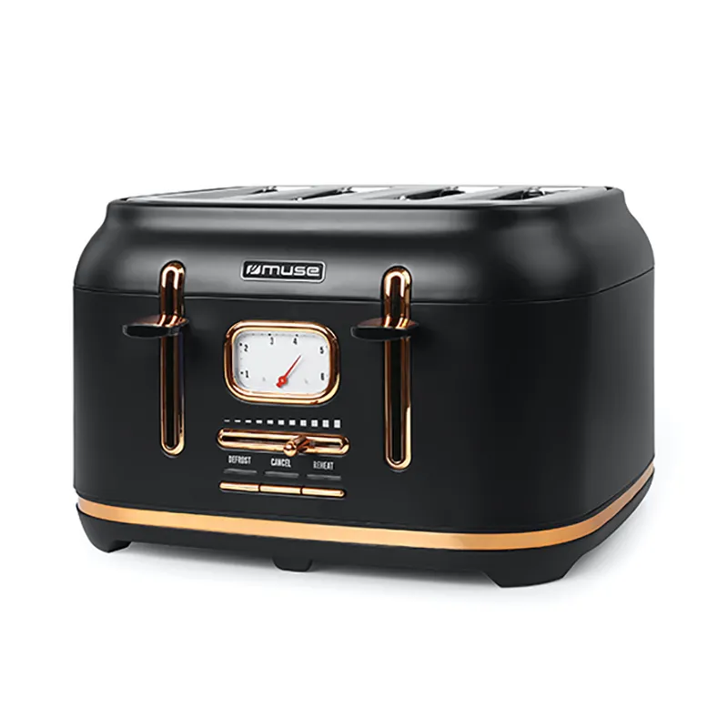 Toaster MUSE MS-131 BC, Negru | Auriu