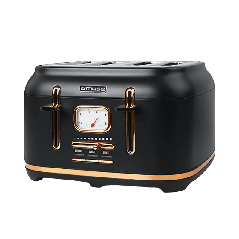 Toaster MUSE MS-131 BC, Negru | Auriu