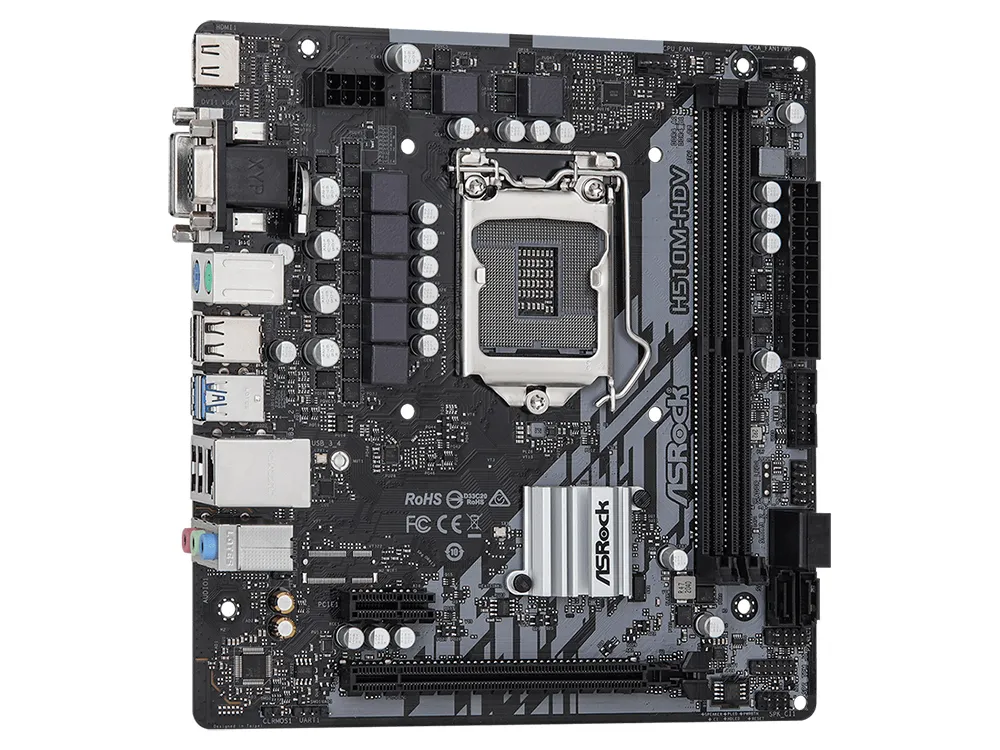 Placă de bază ASRock H510M-HDV R2.0, LGA1200, Intel H510, Micro-ATX