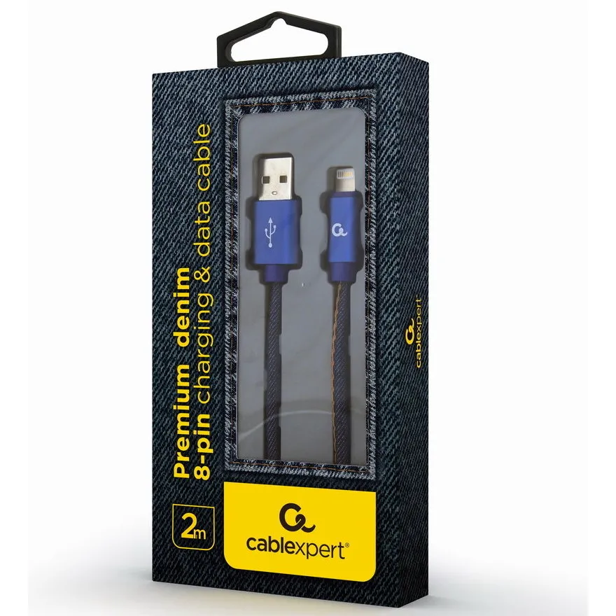 Cablu încărcare și sincronizare Cablexpert CC-USB2J-AMLM-2M-BL, USB Type-A/Lightning, 2m, Albastru