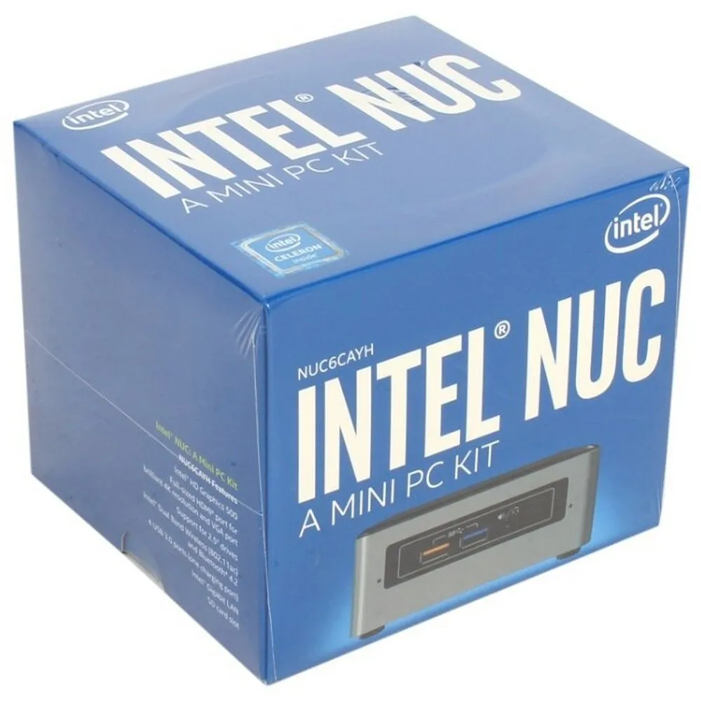 Mini PC Intel NUC Kit NUC6CAYH, Intel Celeron J3455, 8GB/8GB, Intel HD Graphics 500