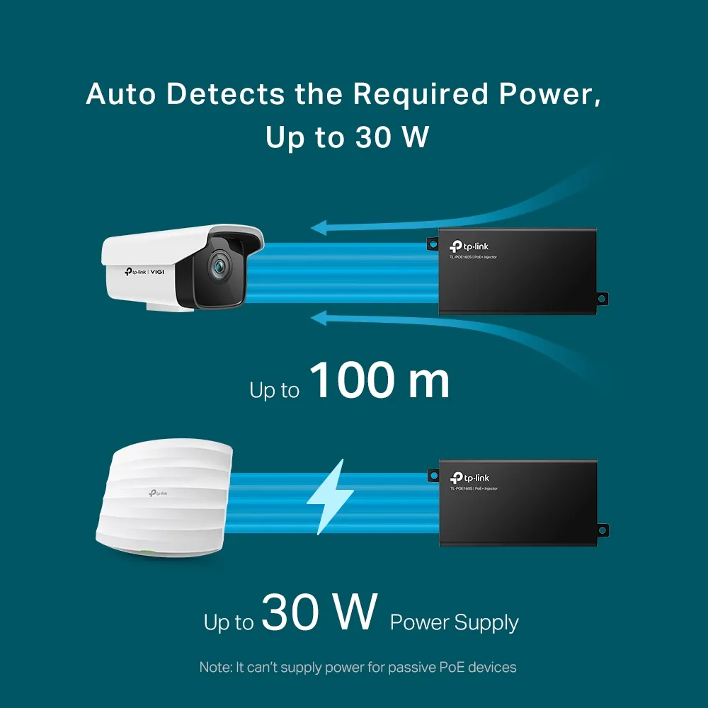 Injector PoE TP-LINK TL-POE160S, IEEE 802.3af/at