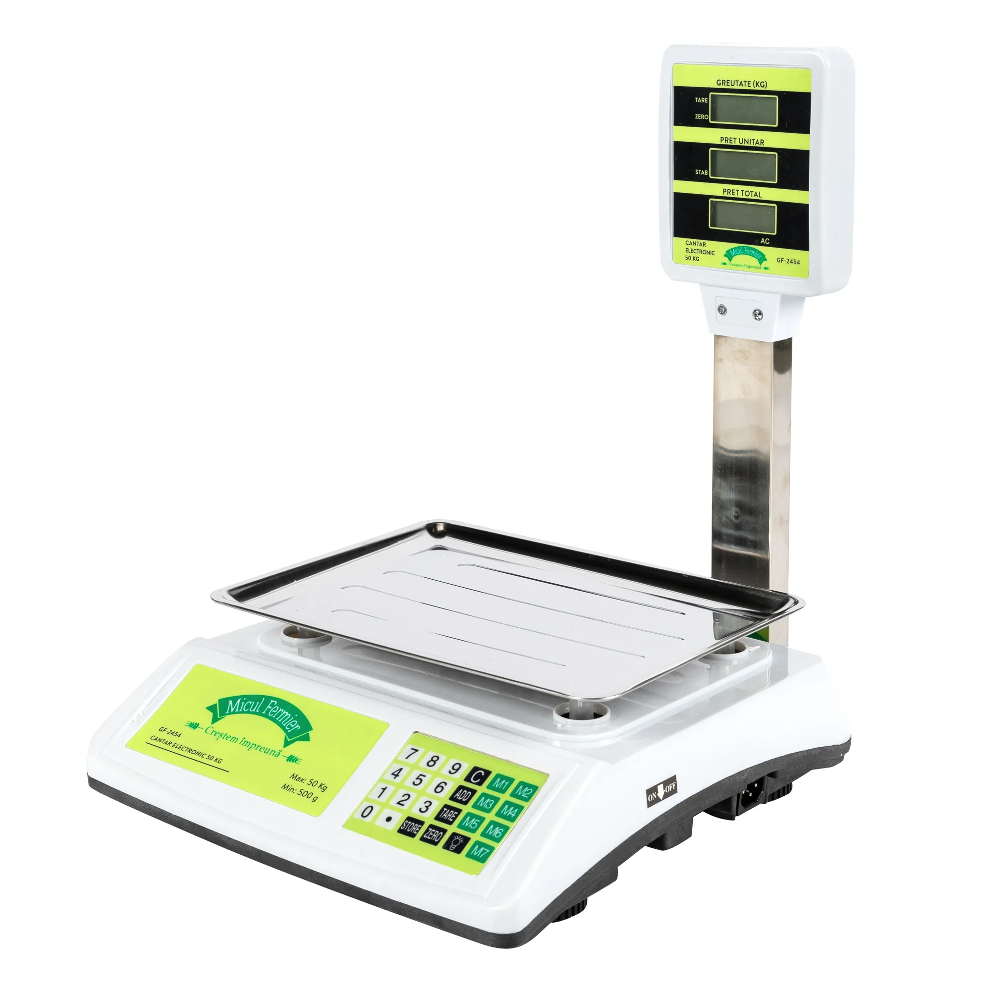 Cantar electronic Micul Fermier 50 Kg cu baterii 4 4Ah