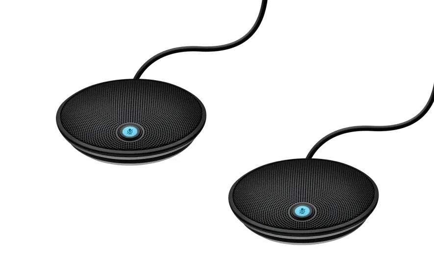 Microfon pentru camera Logitech GROUP Expansion Mics, Fără fir, Negru