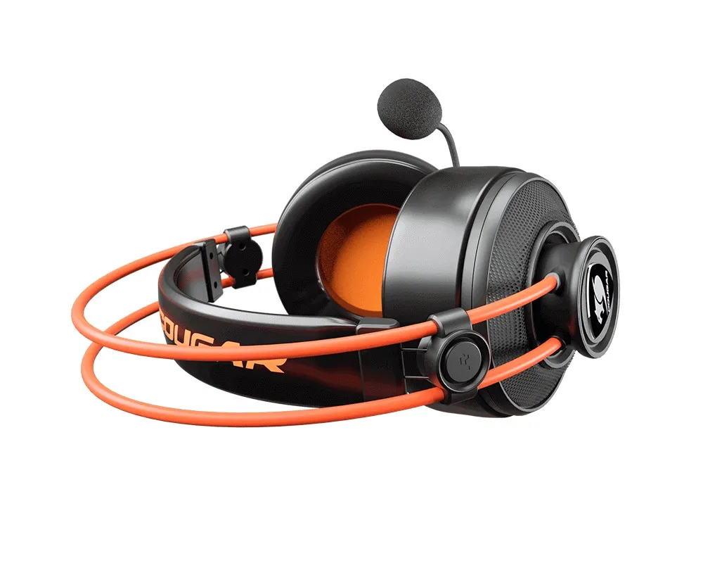 Căști gaming Cougar Immersa Ti, Cu fir, Negru/Portocaliu