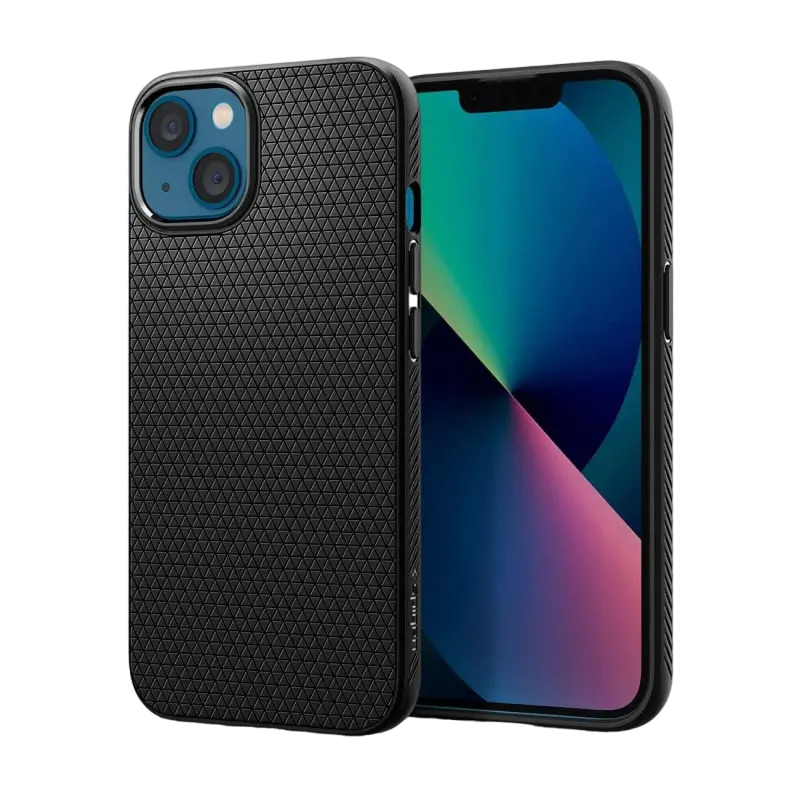 Husă Spigen iPhone 13 mini, Liquid Air, Negru mat