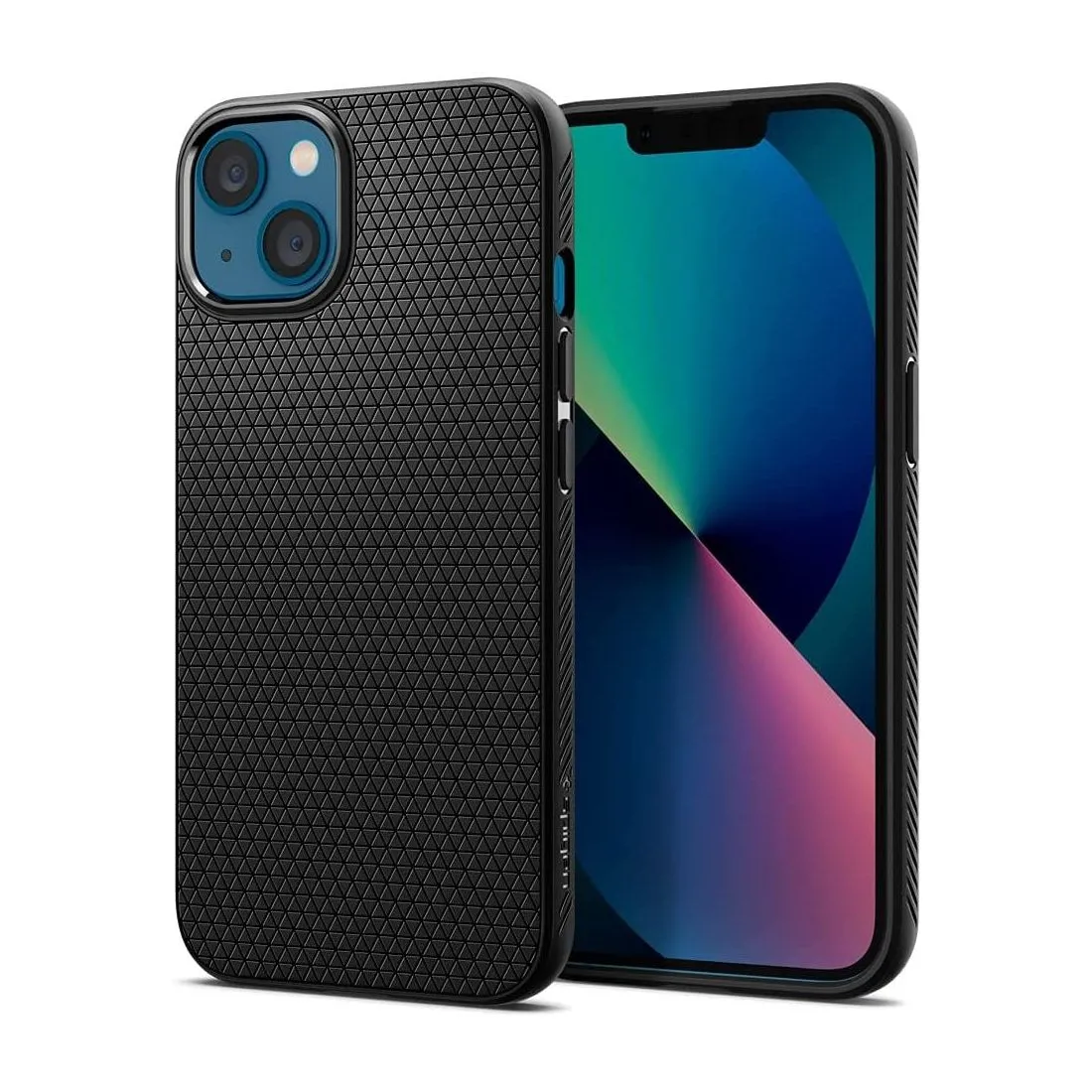 Husă Spigen iPhone 13 mini, Liquid Air, Negru mat