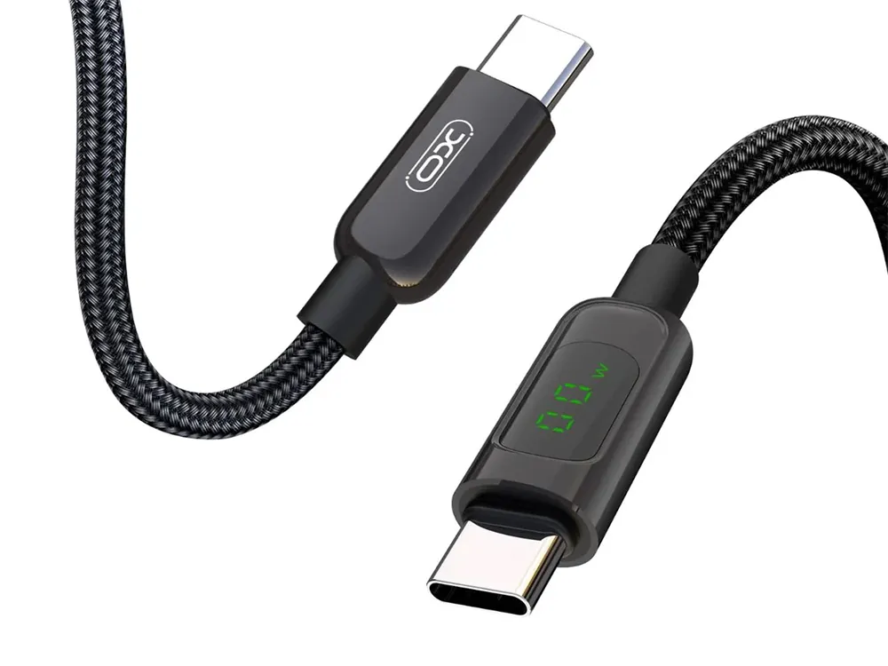 Type-C to Type-C Cable XO, Digital display 60W, NB-Q203A, Black