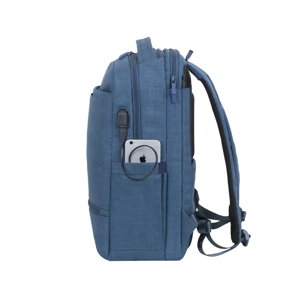 Rucsac pentru Laptop RivaCase Biscayne, 17.3", Poliester, Albastru