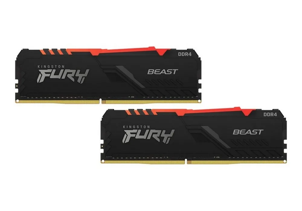 Memorie RAM Kingston FURY Beast RGB, DDR4 SDRAM, 3200 MHz, 16GB, KF432C16BBAK2/16