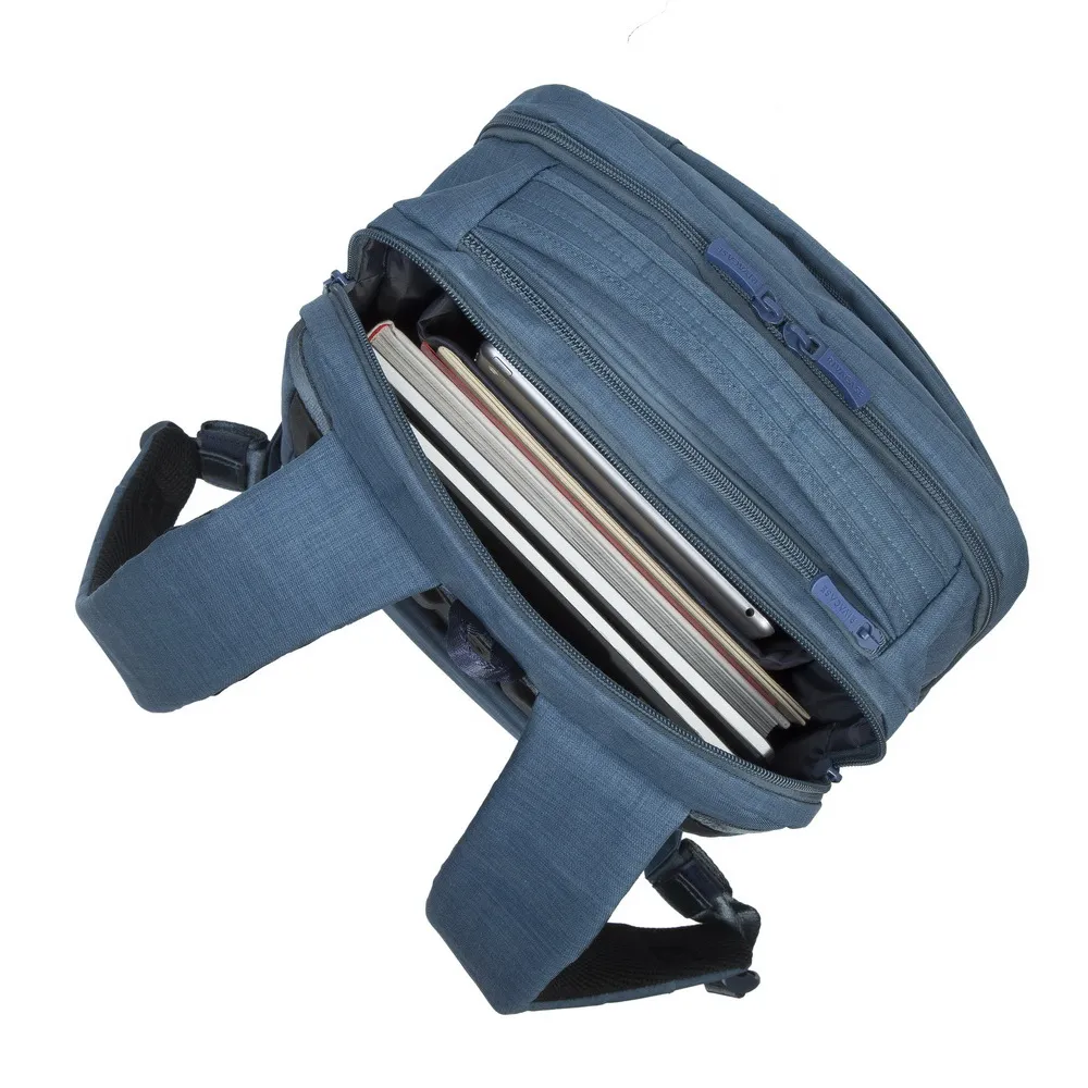 Rucsac pentru Laptop RivaCase Biscayne, 17.3", Poliester, Albastru